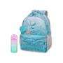 Imagem de Kit Mochila Escolar Costas Pack Me Sereia e Garrafinha 450ml Degradê Rosa