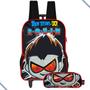 Imagem de Kit Mochila Escolar De Rodinhas Com Estojo Robin Teen Titans