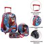 Imagem de Kit Mochila Escolar De Rodinhas Super Hero Infantil Grande