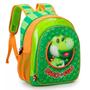 Imagem de Kit Mochila Escolar Dino Fun 3D Costas Infantil Alças Tam M