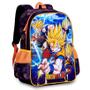 Imagem de Kit Mochila Escolar Dragon Ball Z Costas Tam G Com Lancheira