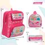 Imagem de Kit Mochila Escolar Feminina Barbie Costas Passeio Creche