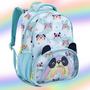 Imagem de Kit Mochila Escolar Feminina Infantil Panda e Gatinho Com Detalhes em 3D Menina