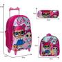 Imagem de Kit Mochila Escolar Feminina LOL Surprise Rodinha Toys 2U