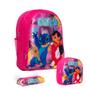 Imagem de Kit Mochila Escolar Feminina Stitch Costas Creche Tam G