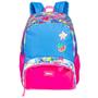 Imagem de Kit Mochila Escolar Floral Plus Infantil Tropical Costas Tam G Estojo Duplo