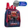 Imagem de Kit Mochila Escolar Homem Aranha Spider Alças Costas Tam G