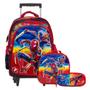 Imagem de Kit Mochila Escolar Homem Aranha SpiderMan Marvel 3D Rodinha