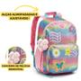 Imagem de Kit Mochila Escolar Infantil Arco Íris Pom Pom Meninas