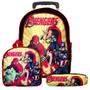 Imagem de Kit Mochila Escolar Infantil Avengers Marvel De Rodinha