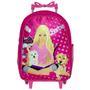 Imagem de Kit Mochila Escolar Infantil Barbie De Rodinha