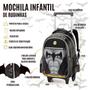 Imagem de Kit Mochila Escolar Infantil com Rodinhas, Lancheira e Estojo Duplo Homem Morcego, Meninos