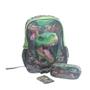 Imagem de Kit Mochila Escolar Infantil e Estojo T-Rex Attack Clio (TX3463J/TX3462E)