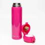 Imagem de Kit Mochila Escolar Infantil Frozen 37389 e Garrafa de Água Térmica Pink Vibes 340ml Rosa - Dermiwil