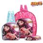 Imagem de Kit Mochila Escolar Infantil Hinata Anime Naruto Rosa Costa