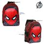 Imagem de Kit Mochila Escolar Infantil Homem Aranha Marvel De Costas