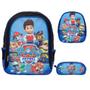 Imagem de Kit Mochila Escolar Infantil Masculina Patrulha Canina Tam G