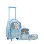 Imagem de Kit Mochila Escolar Infantil Menina de Rodinha Ice Queen