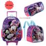 Imagem de Kit Mochila Escolar Infantil Minnie Mouse Lilás