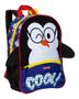 Imagem de Kit Mochila Escolar Infantil Pinguim Tam M Costas