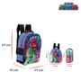 Imagem de Kit Mochila Escolar Infantil PJ Masks De Costa