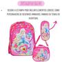 Imagem de Kit Mochila Escolar Infantil Princesa Com e Sem Rodinhas Criança Menina