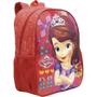 Imagem de Kit Mochila Escolar Infantil Princesa Princesinha Sofia Costas Brilho Meninas Estojo Duplo