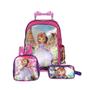 Imagem de Kit Mochila Escolar Infantil Princesinha Sofia C Rodinha