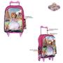 Imagem de Kit Mochila Escolar Infantil Princesinha Sofia C Rodinha