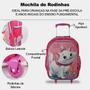 Imagem de  Kit Mochila Escolar Infantil Rodinhas G Gatinha Marie