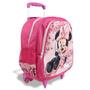 Imagem de Kit Mochila Escolar  Infantil Rodinhas Minnie Rosa Tam M 