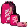 Imagem de Kit Mochila Escolar Juvenil Infantil Feminina Barbie Toys 2U