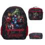 Imagem de Kit Mochila Escolar Juvenil Menino Avengers Heróis Passeio