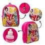 Imagem de Kit Mochila Escolar Juvenil Princesas Disney + Lancheira Térmica + Estojo Escolar