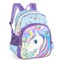 Imagem de Kit Mochila Escolar Lancheira Estojo Menina Unicornio Up4you