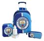 Imagem de Kit Mochila Escolar Manchester City Meninos Rodinhas G F5