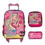 Imagem de Kit Mochila Escolar Menina Barbie Desenho Lancheira Estojo