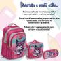 Imagem de Kit Mochila Escolar Menina Hello Kitty Alto Relevo Reforçada