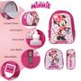 Imagem de Kit Mochila Escolar Menina Minnie Mouse Costas Lancheira