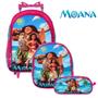 Imagem de Kit Mochila Escolar Menina Moana Reforçada de Rodinha Creche