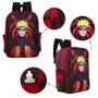 Imagem de Kit Mochila Escolar Menino Grande Naruto Toys 2U 3 Itens