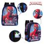 Imagem de Kit Mochila Escolar Menino Homem Aranha Vingadores Costas