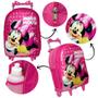 Imagem de Kit Mochila Escolar Minnie Infantil Com Rodinhas