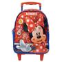 Imagem de Kit Mochila Escolar Minnie Mouse Infantil Tam G Rodinhas