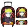 Imagem de Kit Mochila Escolar Naruto Shippuden Rodinha com Lancheira