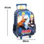 Imagem de Kit Mochila Escolar Rodinha Lancheira Naruto E Boruto Azul