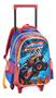 Imagem de Kit Mochila Escolar Rodinhas Lancheira Estojo Carro Monster Cor Azul