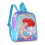 Imagem de Kit Mochila Escolar Sereia Encanto Infantil Escolar Costas Alças G Lancheira Térmica Estojo Duplo