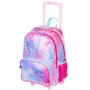 Imagem de Kit Mochila Escolar Sereia Mermaid Infantil Rodinhas Tam G