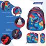 Imagem de Kit Mochila Escolar Stitch Costas Resistente Volta Aulas